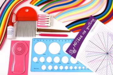 Výtvarná technika quilling - papírové proužky a pomůcky pro tvoření